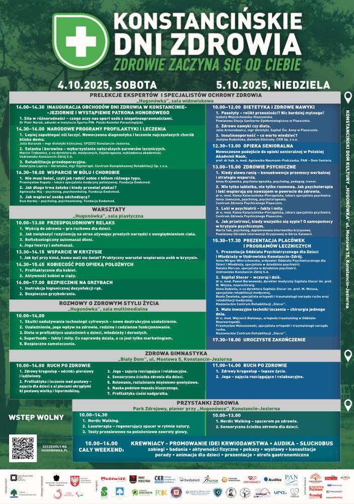 Dni Zdrowia program - Konstancińskie Dni Zdrowia już w ten weekend!